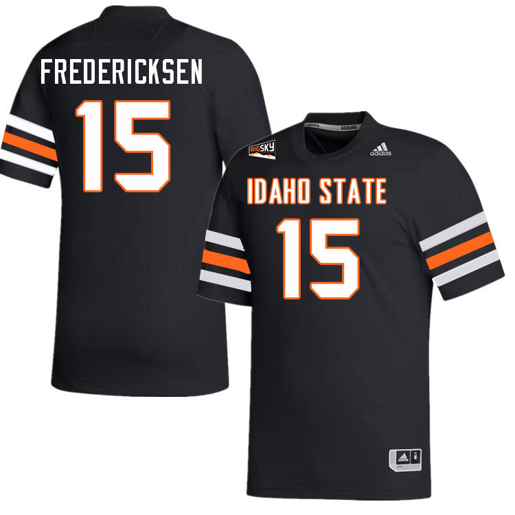 Men #15 Christian Fredericksen Idaho State Bengals 2023 College Football Jerseys Stitched-Black